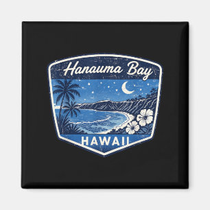 Imán Bahía de Hanauma Hawaii Playa Palmeras Tropicales