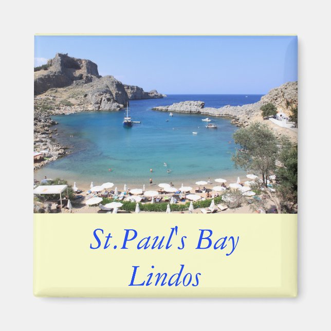 Imán Bahía de St.Paul, Lindos (Frente)