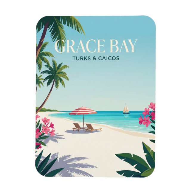 Imán Bahía Grace Turcas y Caicos (Vertical)