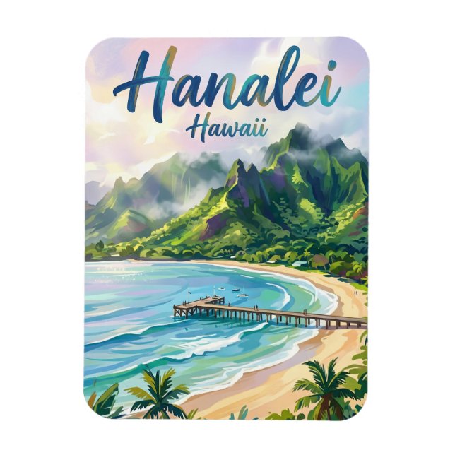 Imán Bahía Hanalei Hawaii (Vertical)
