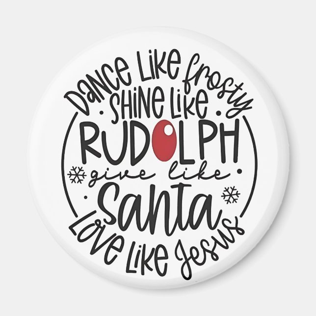 Imán Baila como Frosty Brilla como Rudolph Navidad (Frente)