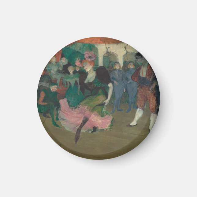 Imán Bailando con la pintura Bolero - Toulouse-Lautrec (Frente)