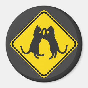 Imán ¡Bailando gatos por delante!