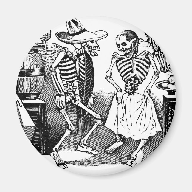 Imán "Bailando los Jarabe en el otro mundo" (Frente)