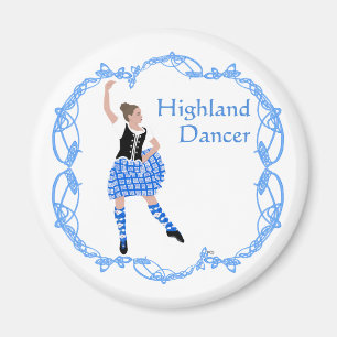 Imán Bailarín celta Knotwork azul escocés