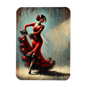 Imán Bailarín de Flamenco de Sevilla España en Rojo