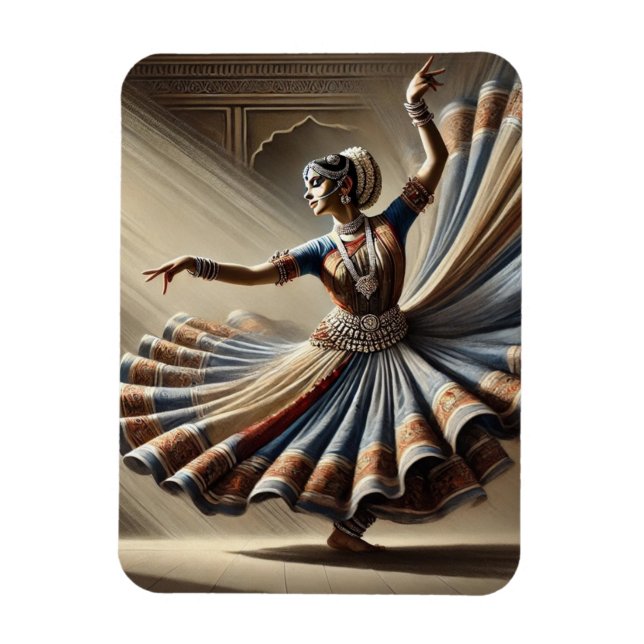 Imán Bailarín de Kathak de la India Viajes (Vertical)