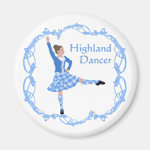 Imán Bailarín de las Highlands escocesas Nudo celta Azu