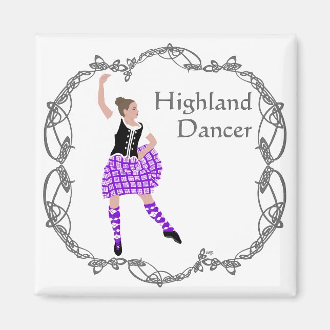 Imán Bailarín de las Highlands escocesas Nudo celta Púr (Frente)