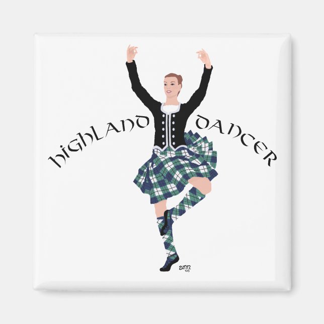 Imán Bailarín escocés Highland Fling (Frente)