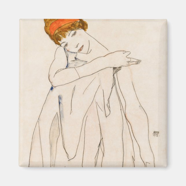 Imán Bailarina (1913) de Egon Schiele. (Frente)