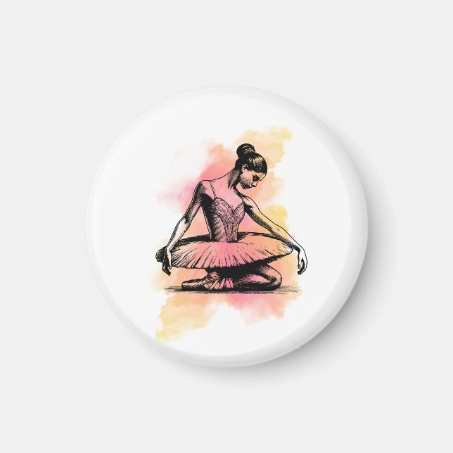 Imán Bailarina bailando en color  (Frente)