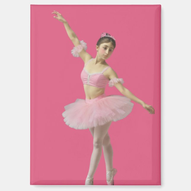 Imán Bailarina con tutú rosa (Anverso)