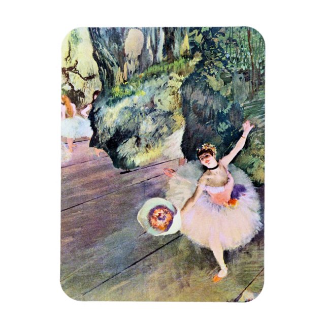 Imán Bailarina con un Bouquet de flores de Edgar Degas (Vertical)