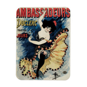 Imán Bailarina de Flamenco Art Nouveau Vintage, Embajad