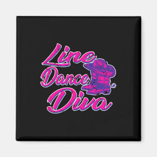 Imán Bailarina de línea de país Diva Mujeres Danzando L