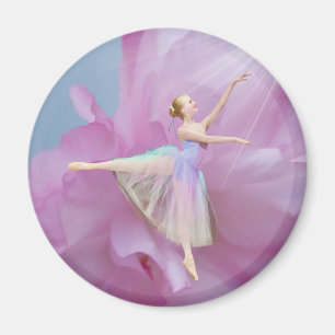 Imán Bailarina en rosa y azul