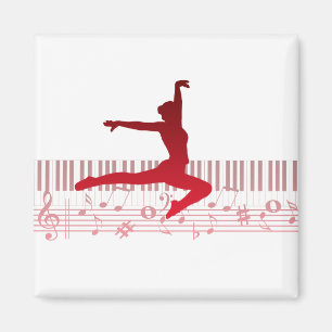 Imán Bailarina en un teclado     
