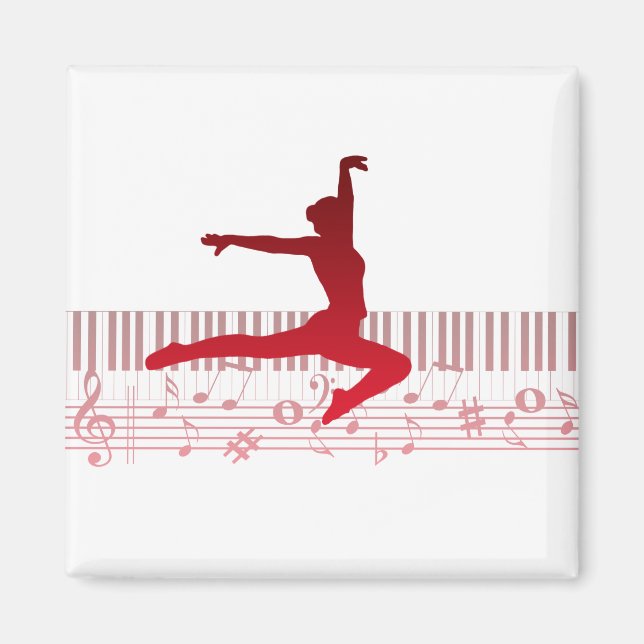 Imán Bailarina en un teclado      (Frente)