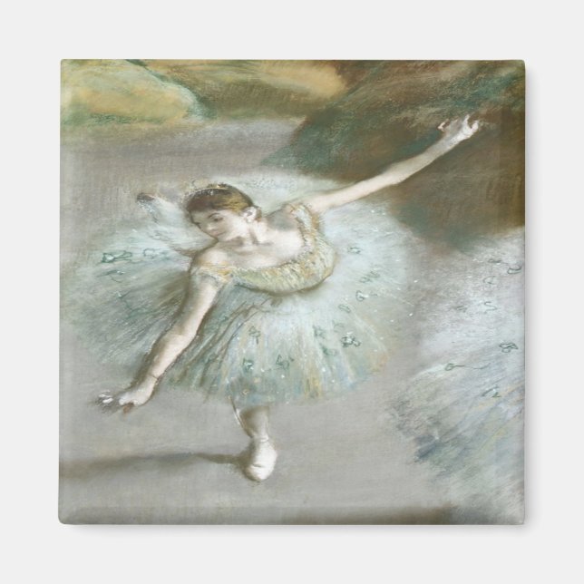 Imán Bailarina en verde por Edgar Degas (Frente)