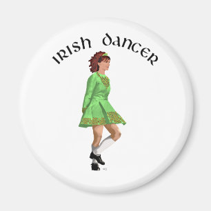 Imán Bailarina Irlandesa con Vestido Verde