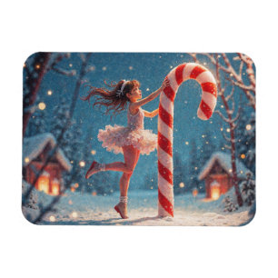 Imán Bailarina Joven, Caña de Caramelo de Navidad de Sa