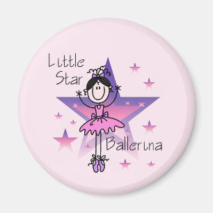 Imán Bailarina Little Star - Cabello Negro