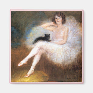 Imán Bailarina y gato negro
