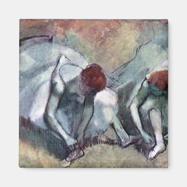 Imán Bailarinas atando sus zapatos, Edgar Degas (Frente)