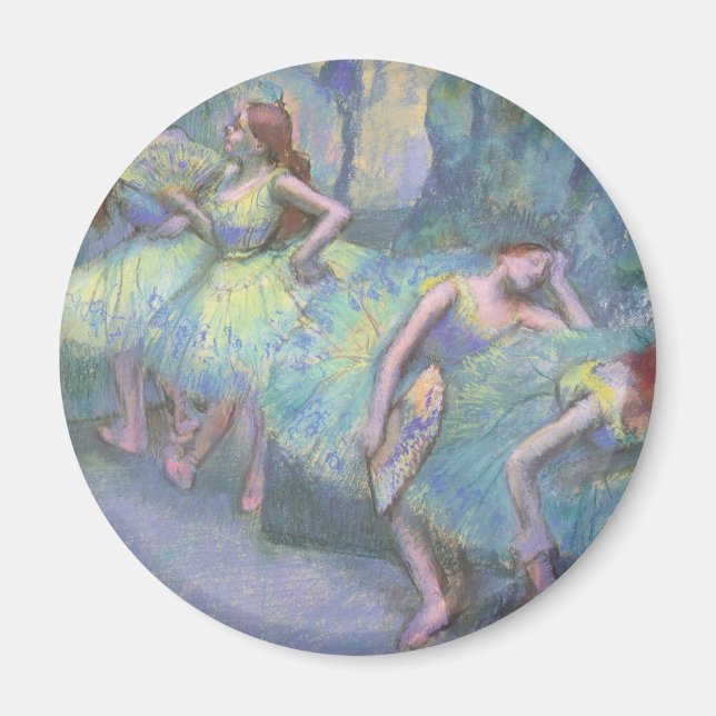 Imán Bailarinas de ballet en las alas por Edgar Degas (Frente)