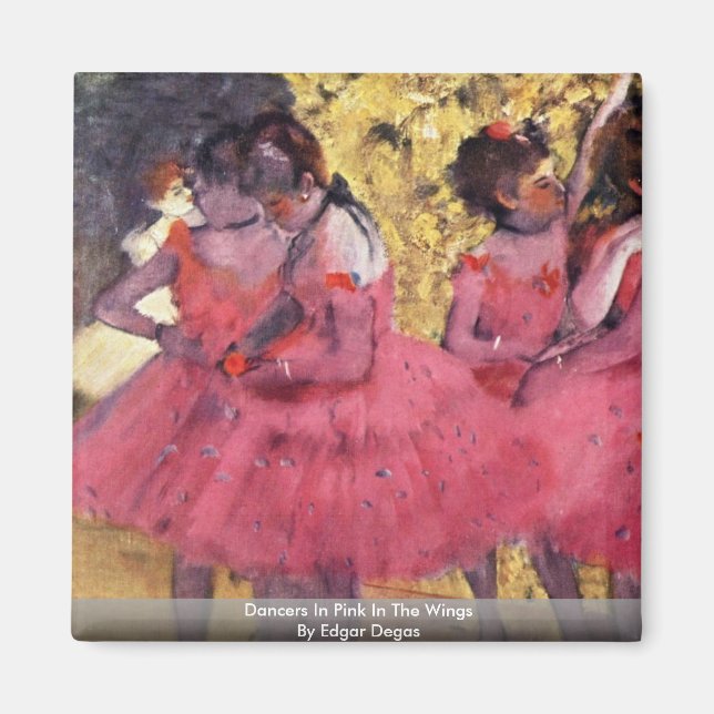 Imán Bailarinas De Rosa En Las Alas De Edgar Degas (Frente)