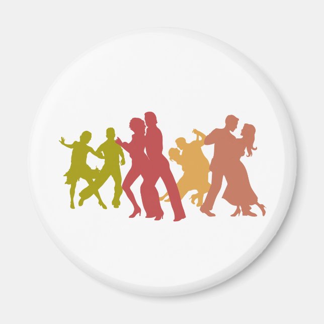 Imán Bailarinas de tango coloridas (Frente)