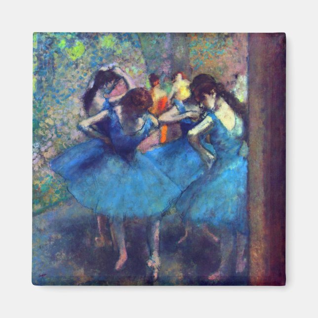 Imán Bailarinas en azul de Edgar Degas, arte de ballet  (Frente)
