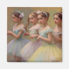 Imán Bailarinas en el estilo de Degas en tonos suaves