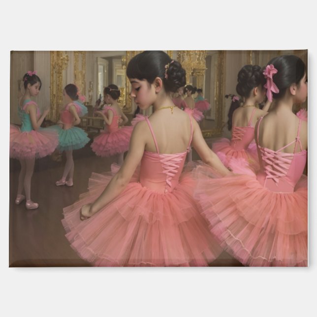 Imán Bailarinas en una gran sala de estilo rocóco (Anverso)