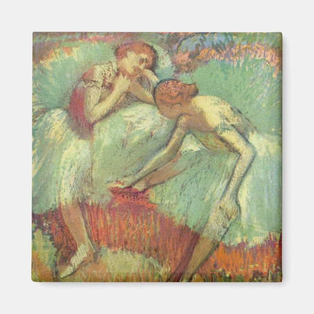 Imán Bailarinas en verde de Edgar Degas, ballet de époc (Frente)
