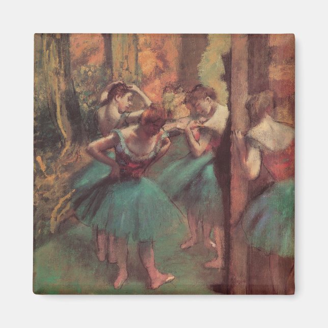 Imán Bailarinas, Rosa y Verde de Edgar Degas (Frente)