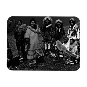 Imán Bailarines esquimales vintage USA Alaska 1970