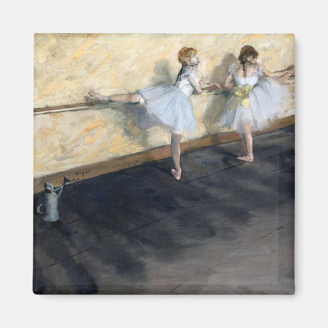 Imán Bailarines practicando en el Barre, Edgar Degas (Frente)