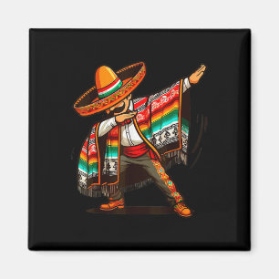 Imán Baile Dab Dabbing Poncho Mexicano Cinco De Mayo Ho