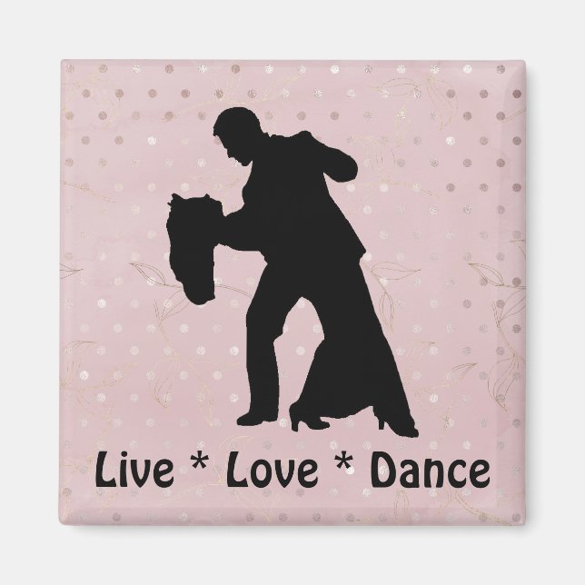 Imán Baile de amor vivo - Balroom Couple Magnet (Frente)