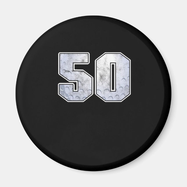 Imán Baile de golf 50.º regalo deportivo de celebración (Frente)
