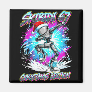 Imán Baile de Skibidi 67 Edición de Navidad
