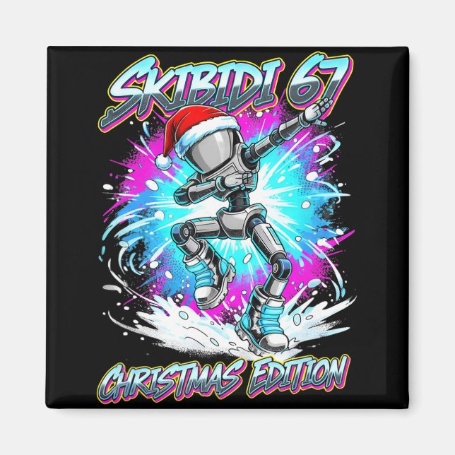 Imán Baile de Skibidi 67 Edición de Navidad  (Frente)