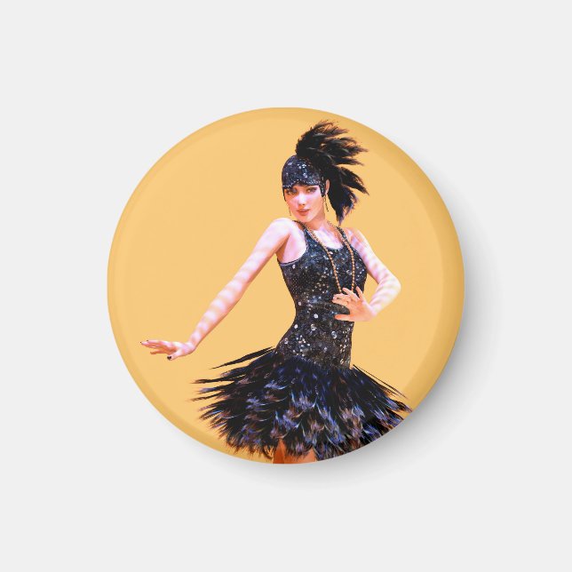 Imán Baile Flapper Vintage (Frente)