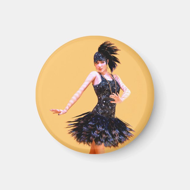 Imán Baile Flapper Vintage (Frente)