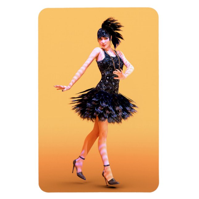 Imán Baile Flapper Vintage (Vertical)