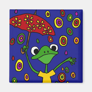 Imán Baile glorioso de la rana de los CB en la lluvia