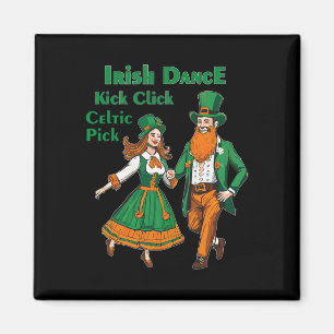 Imán Baile irlandés de patada y clic Día de San Patrici