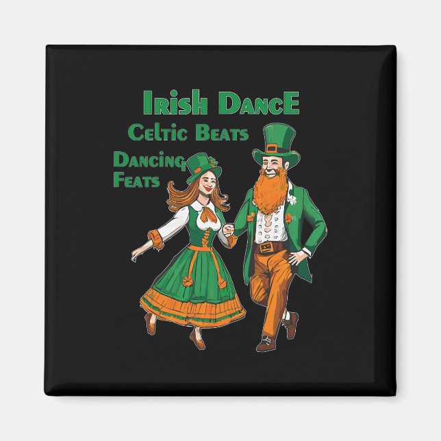 Imán Baile Irlandés Ritmos Celtas Danza Día de San Patr (Frente)